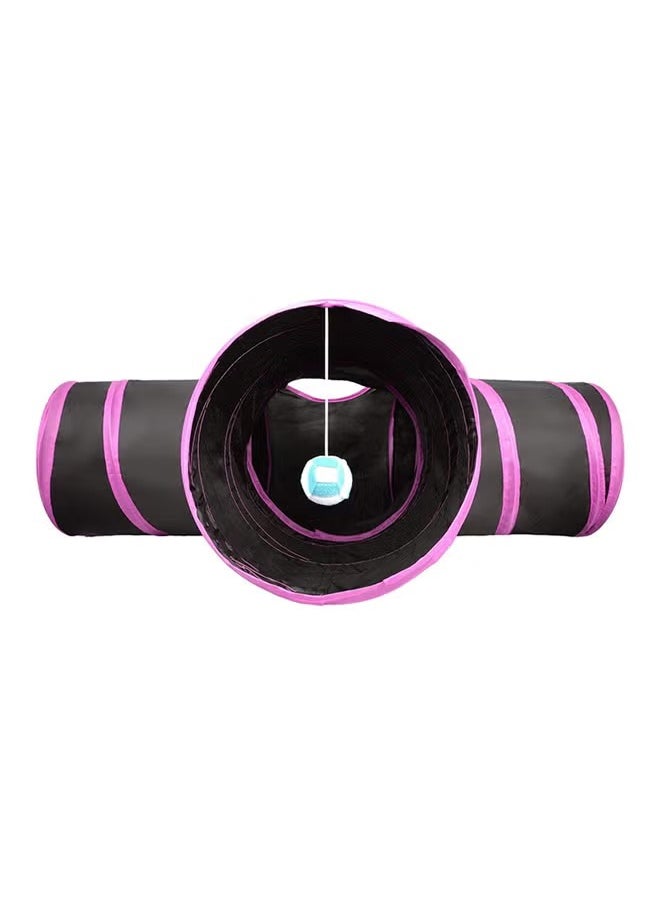 Mumoo Bear Pet Toy Tunnel With 3 Exits, Foldable Storage, Simple Installation, Black & Purple  - Image 4