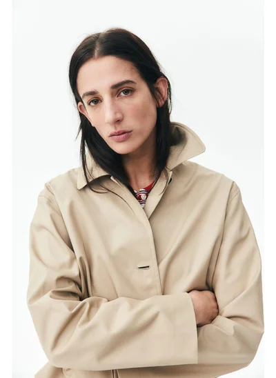 اتش اند ام جاكيت تويل بياقة