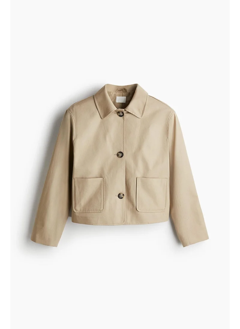 اتش اند ام Collared twill jacket