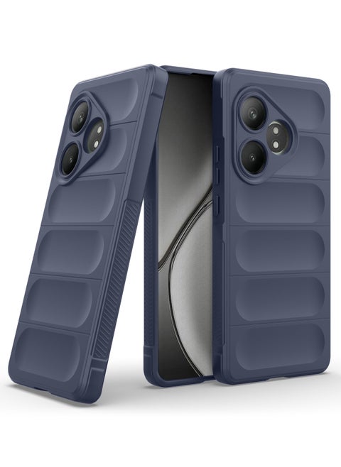 Premium Protection Back Silicone Case Compatible with Realme Gt6/Gt6 Pro/Gt Neo6/Gt Neo 6 Se Magic Shield Shockproof Case with Camera Protection (Blue)