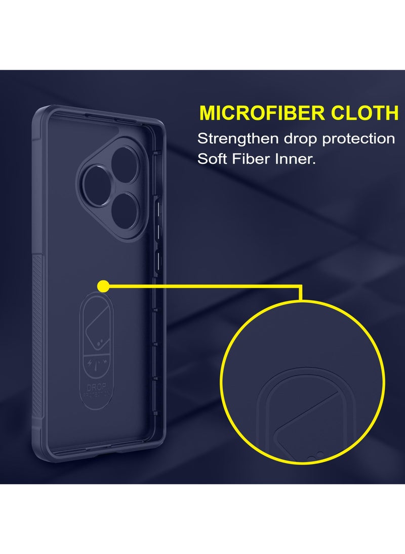 Premium Protection Back Silicone Case Compatible with Realme Gt6/Gt6 Pro/Gt Neo6/Gt Neo 6 Se Magic Shield Shockproof Case with Camera Protection (Blue)