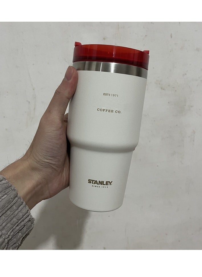 Insulated mug with straw lid, for water, Iced Tea or Coffee, Juice and Smoothie 20 oz,White and Red - pzsku/Z14FF64B3B28C0F5DDBE5Z/45/_/1734150028/52241ec2-4372-4714-b24c-9093cdd008fc