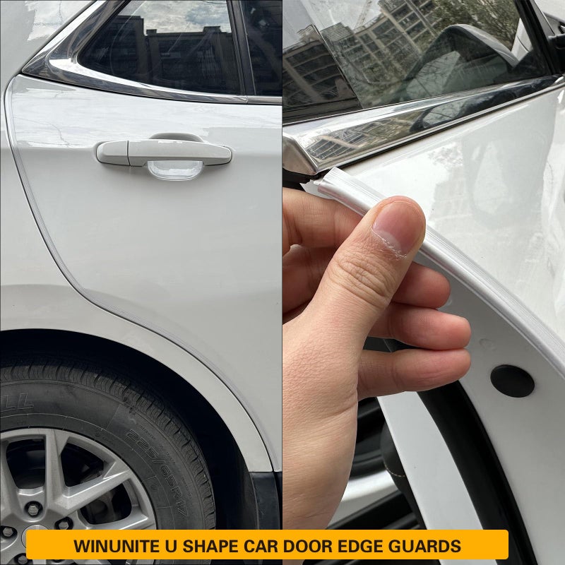 Winunite 32.8ft (10m) Car Door Edge Guards Clear â€“ Self-Adhesive PVC, U-Shaped, Fits Most Vehicles, Scratch- and Chip-Resistant â€“ Reduces Dings in Parking Lots - Image 4