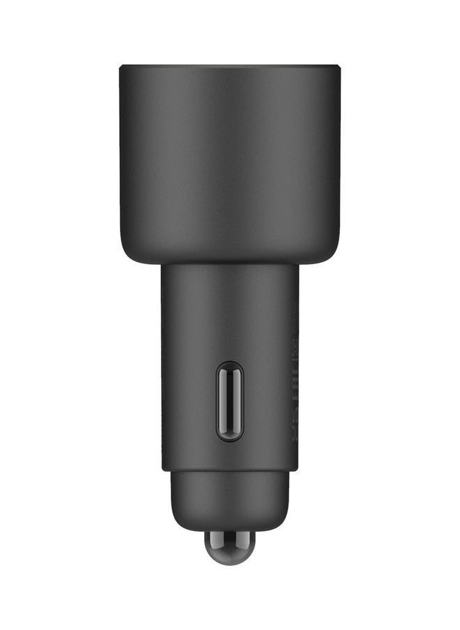 Xiaomi Deerma - USB-A with Type-C Car Charger 100W Black with C-C Cable - Image 1