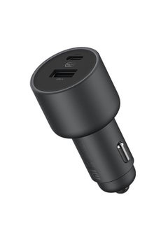 شاومي ديرما USB-A مع شاحن سيارة من النوع C 100 واط أسود مع كابل C-C  - Image 4