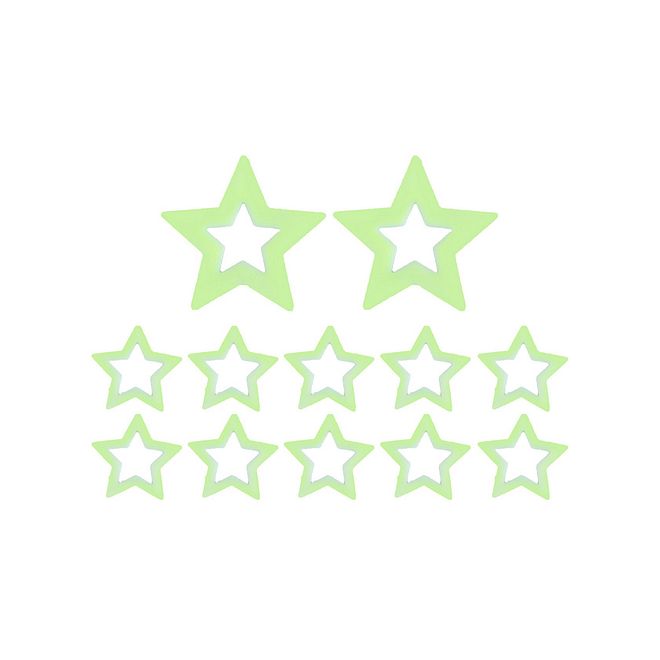 Power Joy Glow In The Dark Neon Green Stickers - Realistic Galaxy Stars Planets Decorating Kit for Kids 3 - Image 1