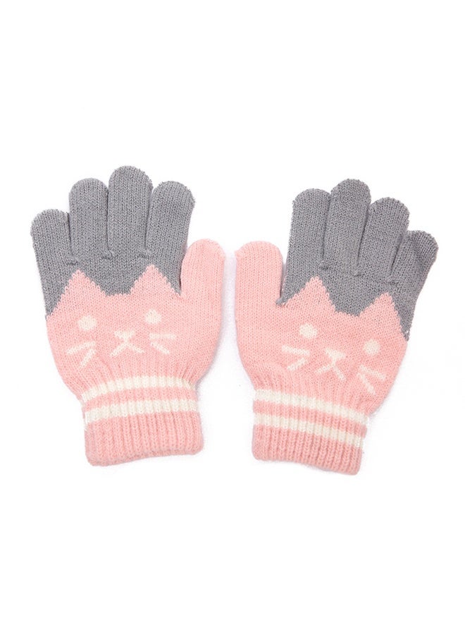 2 Pairs Kids Winter Gloves Full Finger Knitted Gloves Warm Stretchy Mittens for Boys Girls Supplies - Image 4