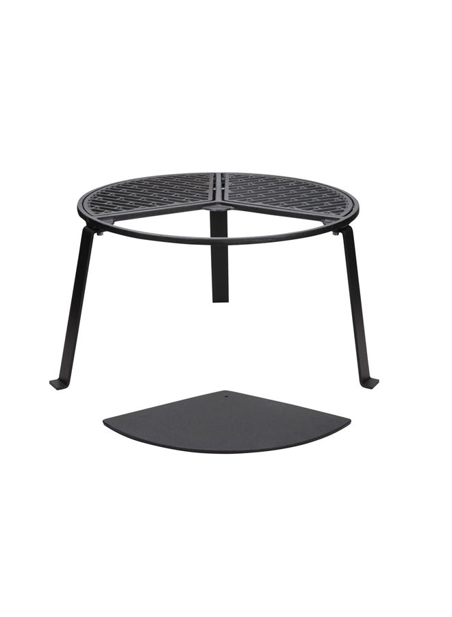 دي بي تي، مركاب شواء متعدد الاستخدامات، صاج شوي البرجر، اسود، مقاس 43*25 سم - Image 4