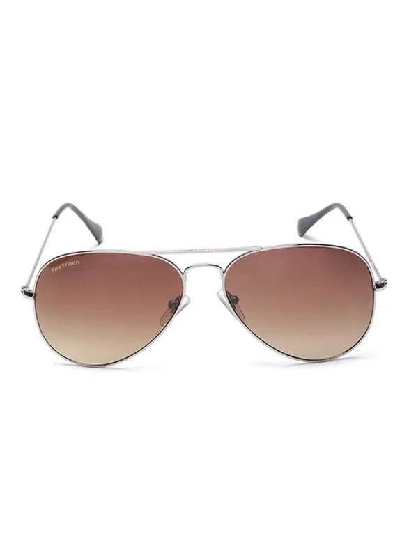 fastrack Grey Aviator Men Sunglasses (M165BR11|57)