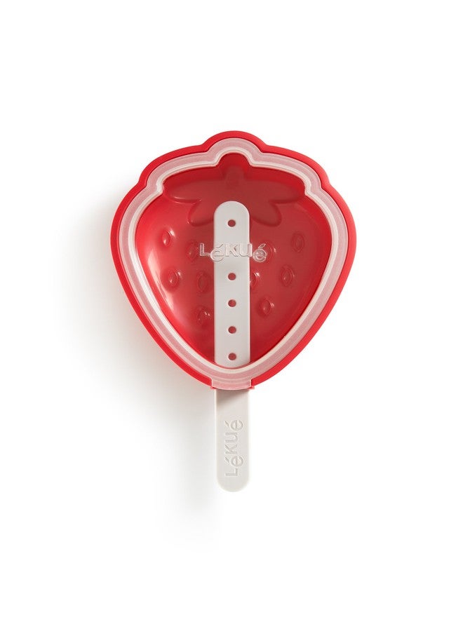 Lekue 3400265R14U150 Strawberry Ice-cream Mold, Red - Image 1