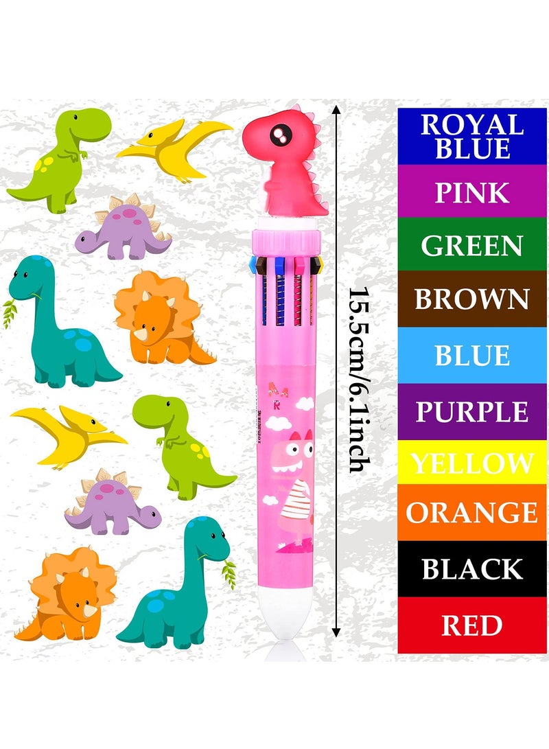 SOLARAE 4pcs Fun Pen, Ballpoint Pen, Animal Shape Design Cartoon Pen for School Office Home Student Children Gift Stationery (Dinosaur) - Image 2