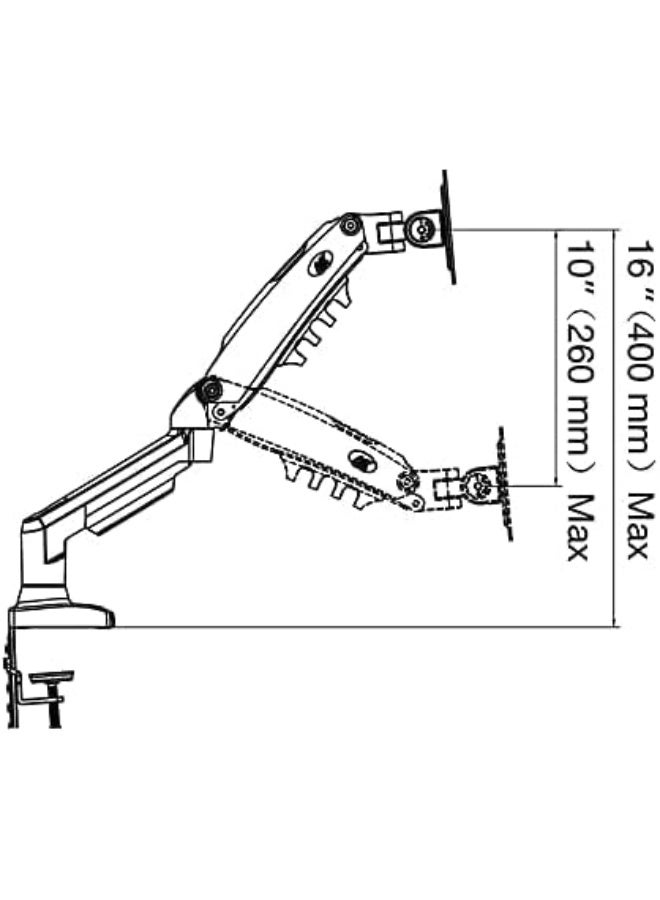 حامل شاشة مكتبي  مقاس 17 بوصة إلى 30 بوصة - Image 4
