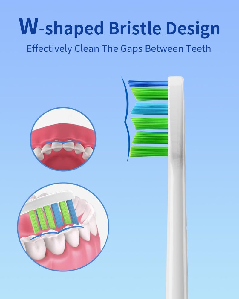7AM2M AM100/AM105/AM111 Electric Toothbrush Brush Heads x 8 for 7AM2M Electric Toothbrush ONLY (Black) - Image 5