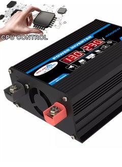 spa luxetique 4000W Car Power Inverter DC 12V to AC 220V Converter Modified Sine Wave Inverter High Frequency Watt Power Charger Inverter with Dual USB Port Battery Clips Display Screen  - Image 3