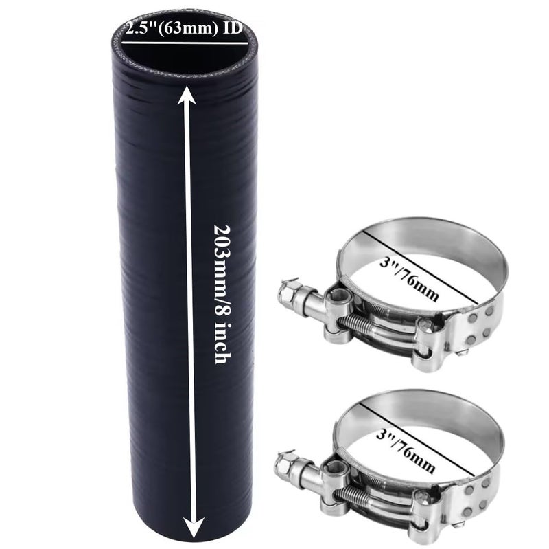 YSIL 25 Reducer Coupler Silicone Hose 4Ply Reinforced Straight Turbo Intercooler Intake Pipe with TBolt Clamps 5MM Thickness - Image 4