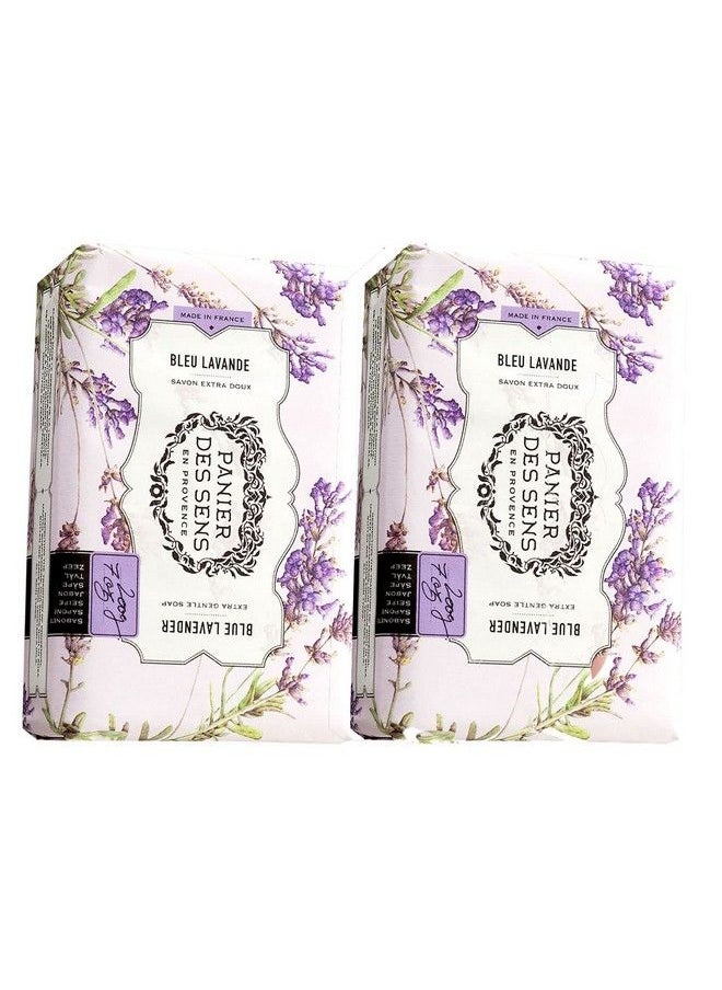PANIER DES SENS Lavender Shea Butter Natural Bar Soap Bath & Body Soap Bars Made In France 95% Natural 2 Bars 7Oz/200G Each  - Image 1