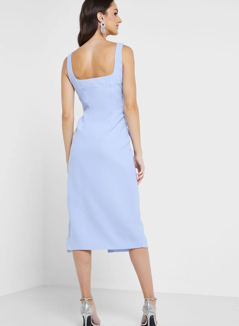 Femi9 Cut Out Side Slit Dress