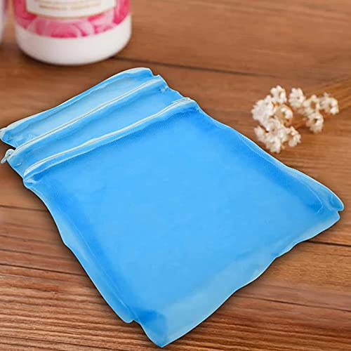 Suzec Plain Design 6 Piece Microfiber Reusable Mesh Fridge Bag Multipurpose Zipper Bag for Fruits and Vegetables, Assorted (Pack of 3) - Image 5