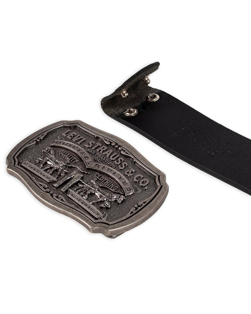 Levi's Men's Leather Belt With Antiqued Buckle,Black,36 - Image 5