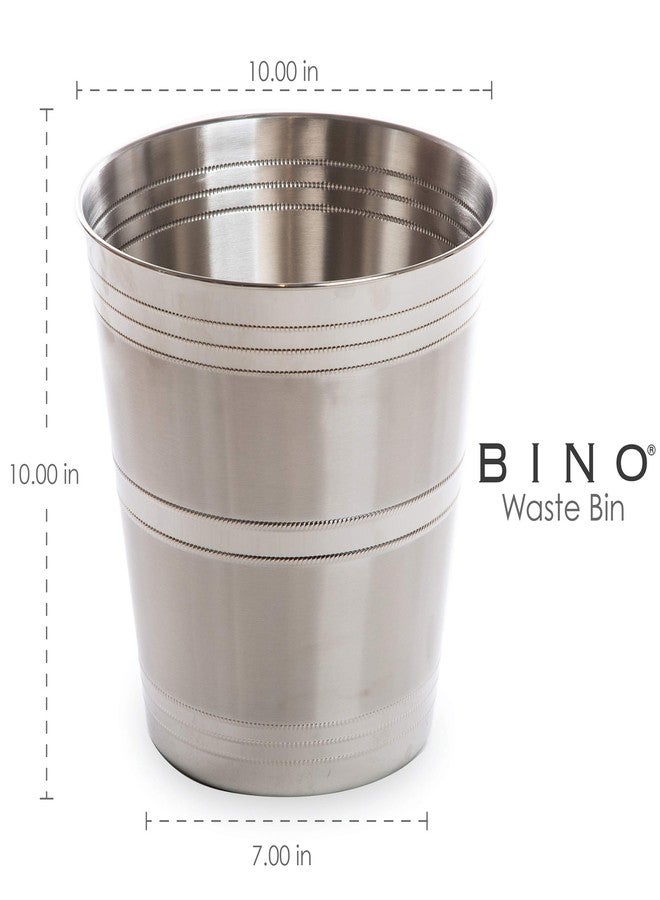 BINO Metal Waste Basket for Home, Office, Bathroom, Dorm, Kitchen and More | Trash Can Bin for Bedroom | Desk Trash Can | Home Essentials - Image 2
