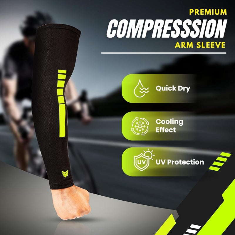 BADOWL V-Fit Premium Sleeves – Breathable, Lightweight, Stretchable Arm Sleeves for Sun Protection, Sports, and Outdoor Activities, Quick-Dry & Comfortable Fit - Image 2