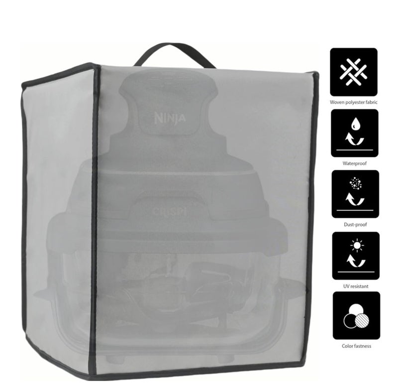 AF-WAN Heavy Duty Heat-Resistant Waterproof Dust-proof Cover For Ninja Crispi Air Fryer FN101GY (Silver Grey) - Image 2