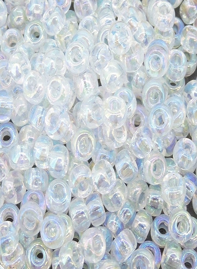 Miyuki Round Seed Bead Size 6/0 20g-tube Crystal Ab (Rainbow) - Image 3