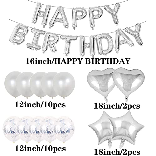 ZSNWGZ Sweet 18th Birthday Decorations Party Supplies,Silver Number 18 Balloons,18th Foil Mylar Balloons Latex Balloon Decoration,Great 18th Birthday for Girls,Women,Men,Photo Props - Image 3