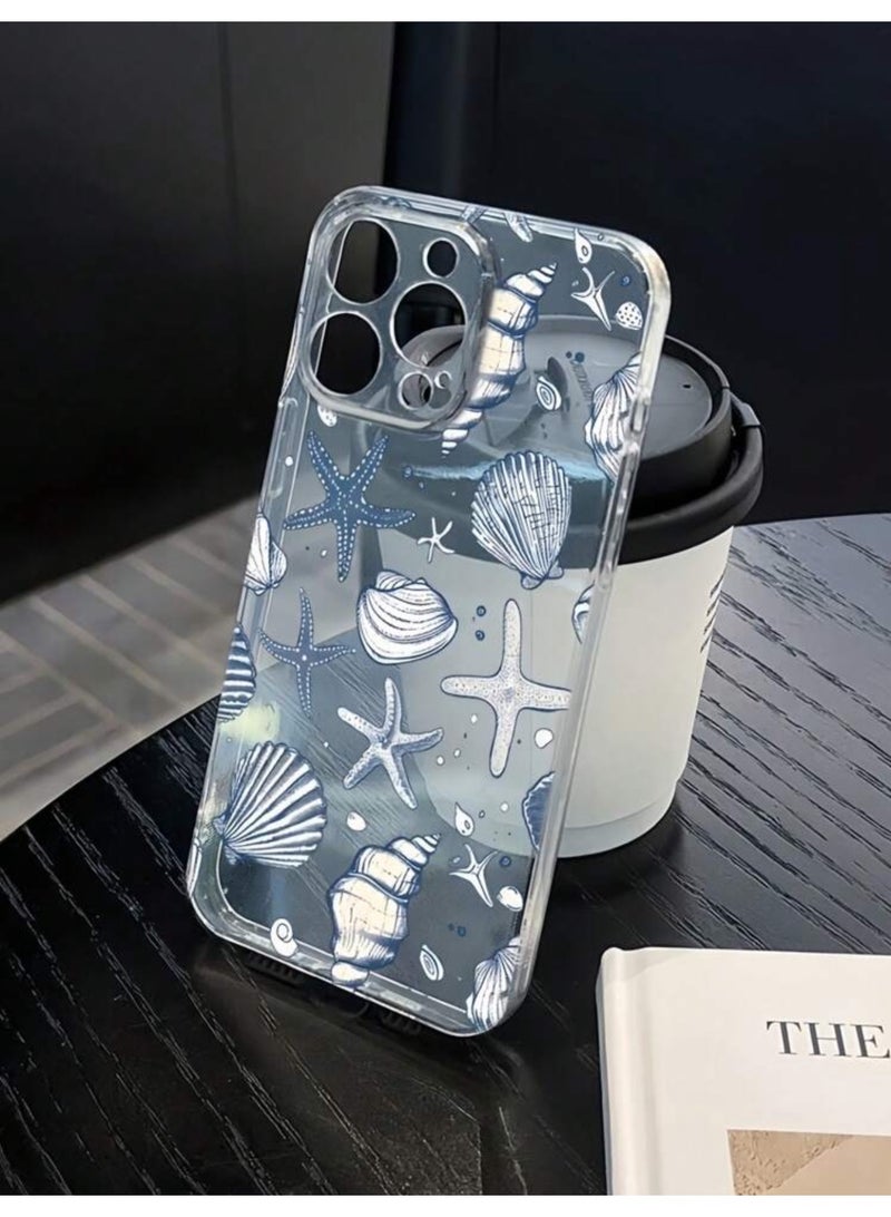 Great Choice Iphone Case Cover For Iphone 13 Pro Anti-Slip With Seashell & Starfish Stickers Design - Image 4