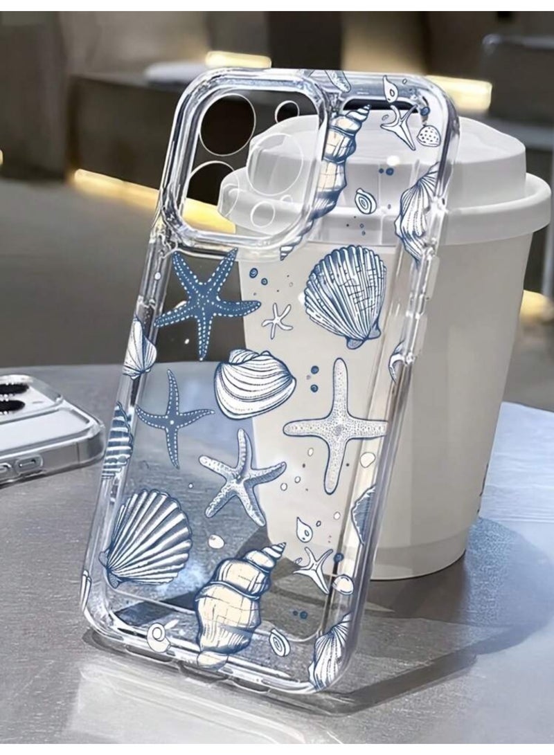 Great Choice Iphone Case Cover For Iphone 13 Pro Anti-Slip With Seashell & Starfish Stickers Design - Image 3
