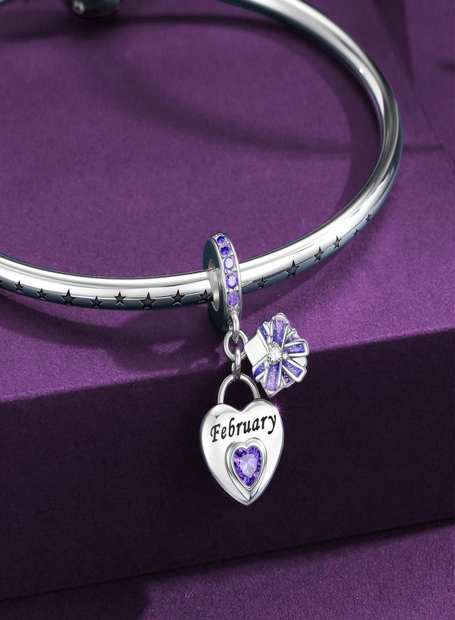 ChenYuTe 925 Sterling Silver Birthstone Bracelet Charm - Unique Heart Shaped Design, Fits most Europe Pandora Bracelets and Necklaces, women's DIY holiday Gifts - Image 5