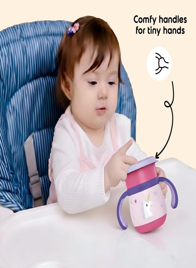 rabitat Sip Around Stainless Steel Sipper 390ml | 2 Years Brand Warranty | Leak Proof | BPA Free | Sippy Cup for Kids with Soft Silicone Rim | Ergonomic Design, Uni Pop - Image 4