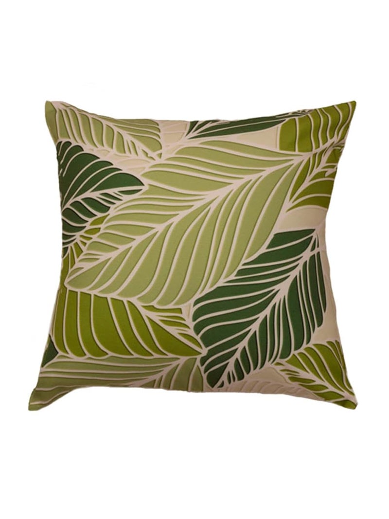 ZEBA World Poly Canvas Green Leaf Cushion Covers, Vibrant, Durable, and Stylish Home Décor Accents Designed Living Rooms, Bedrooms, Sofas 16x16 Inches (Pack of 2) - Image 2
