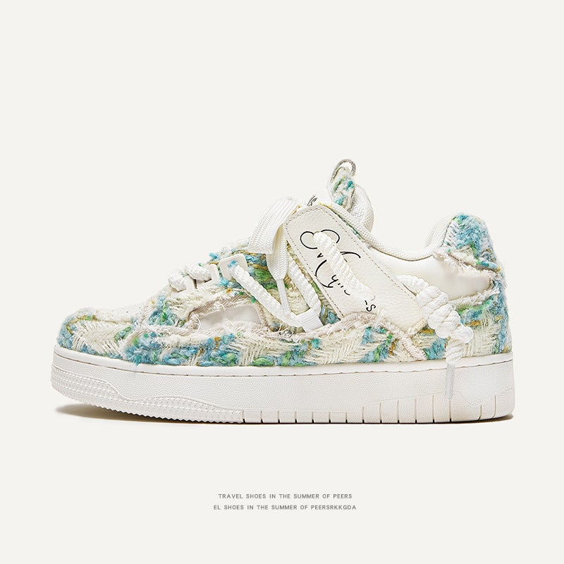 Guangzhou Shoes Destruction Aesthetic Series Thick-soled Elevated Board Shoes Men''s Shoes Trendy Shoes Men''s and Women''s Couple Shoes White Shoes - Image 1