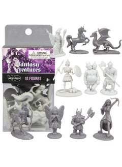 SCS Direct Fantasy Creatures Action Figure Playset 10 Pcs Monster Battle Toy Collection (Includes Dragons Wizards Orcs And More) Perfect For Roleplaying(Rpg) And D&D Dungeons Dragons Gaming  - Image 1