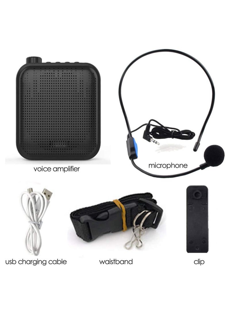 SYOSI Voice Amplifier with Wired Microphone Headset, Voice Amplifier, 12W Rechargeable PA System (1200mAh) with Wired Microphone for Teachers, Coaches, Tour Guide Personal Microphone Speech Amplifier - Image 2