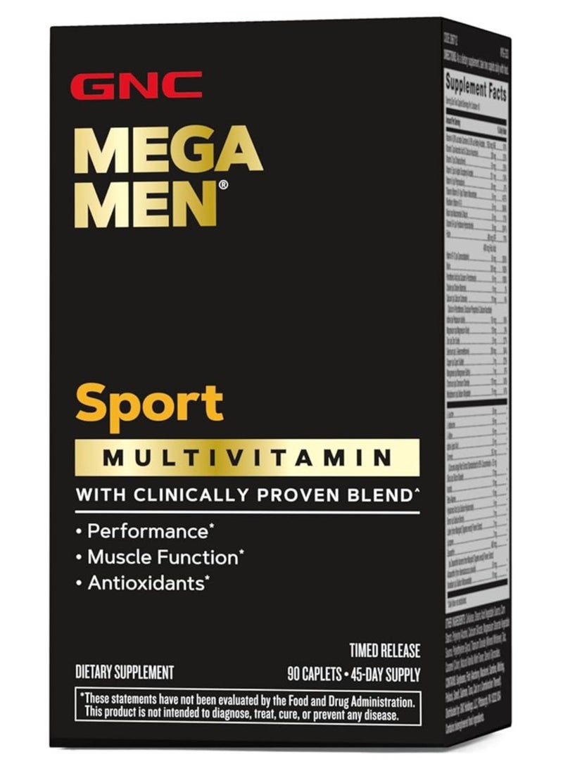 GNC Mega Men Sport Multivitamin | Performance, Muscle Function, and General Health | 90 Count  - Image 1