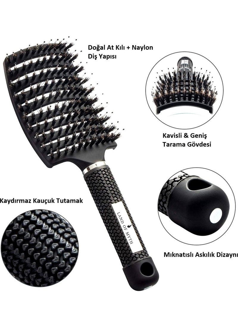 Land of Myth - Premium Detangler, Detangling Brush, Soft, Flexible, Ionic Tooth  - Image 2