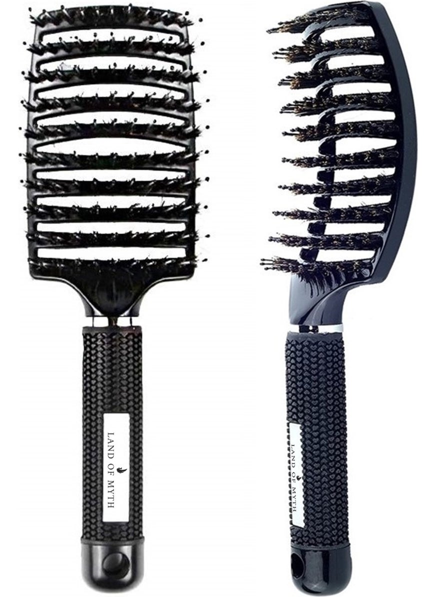 Land of Myth - Premium Detangler, Detangling Brush, Soft, Flexible, Ionic Tooth  - Image 1