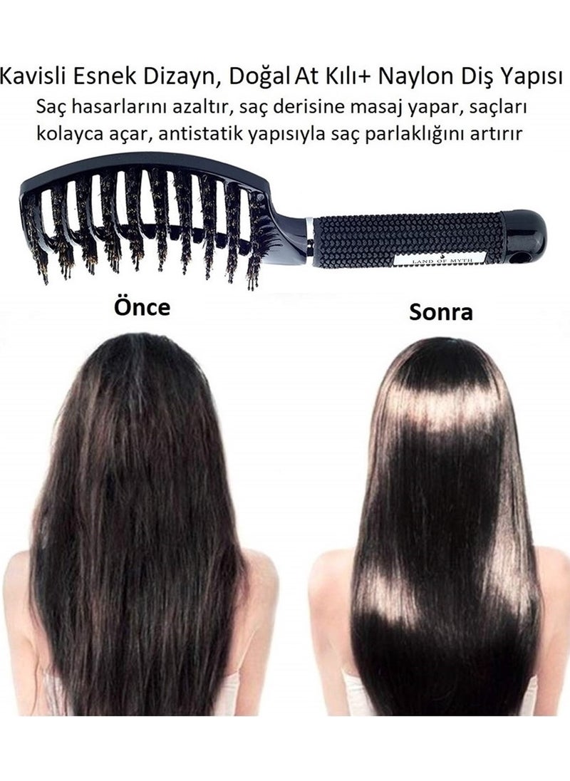 Land of Myth - Premium Detangler, Detangling Brush, Soft, Flexible, Ionic Tooth  - Image 3