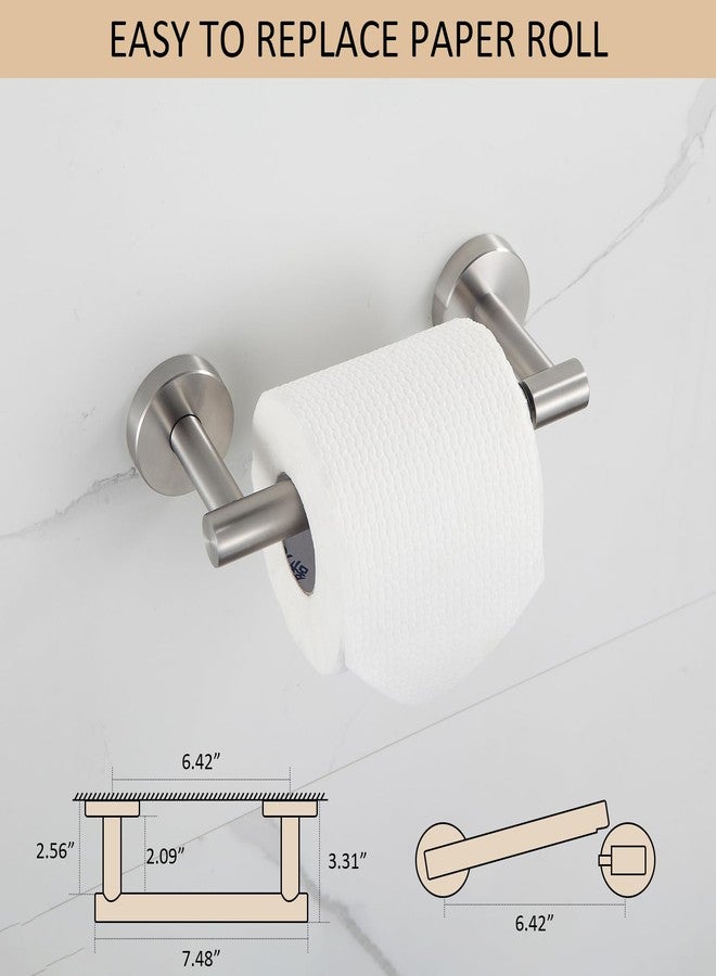 BGL Toilet Paper Holder Brushed Nickel Wall Mount, Brush Nickel Bathroom Toilet Paper Holder Brushed Nickel SUS 304 Stainless Steel, Double Post Pivoting Toilet Paper Roll Holder for Bathroom RV - Image 4