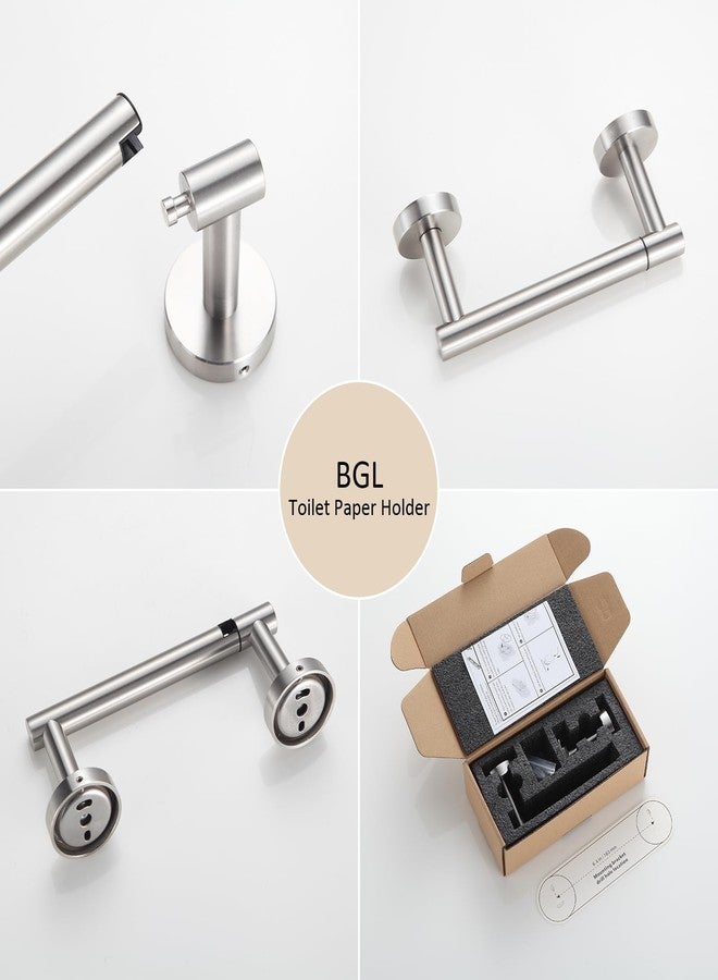 BGL Toilet Paper Holder Brushed Nickel Wall Mount, Brush Nickel Bathroom Toilet Paper Holder Brushed Nickel SUS 304 Stainless Steel, Double Post Pivoting Toilet Paper Roll Holder for Bathroom RV - Image 3