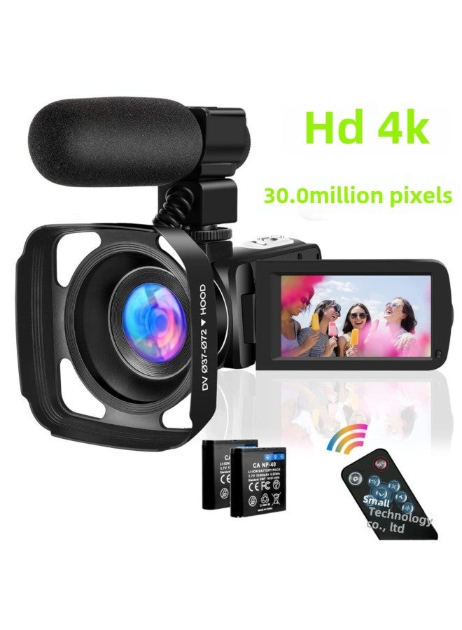Generic English Ultra HD 30MP ,3.0-inch Touch Screen With Microphone And Remote Control DV4K Camera-Body Color:Standard English Black + Battery  - Image 3