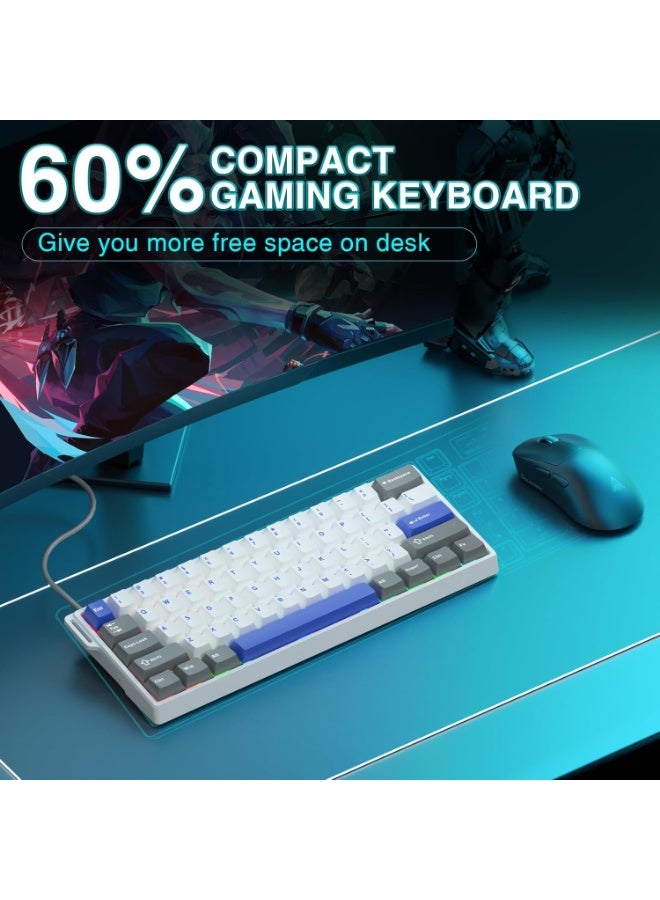 AULA WIN60 HE MAX 60% Wired Magnetic Keyboard with Adjustable Actuation, 8000 Hz Polling Rate, Hall Effect Win Chun Magnetic Switches, Hot-Swap, For FPS Games - Image 3