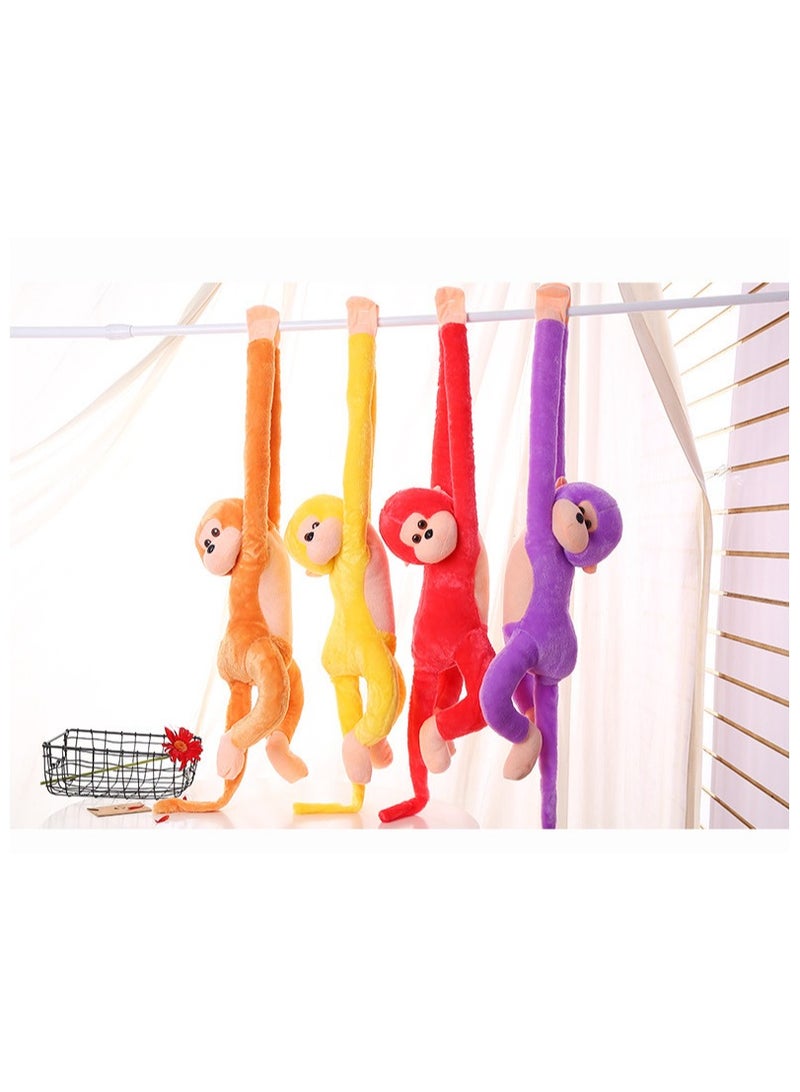 Colorful Long-Armed Monkey Plush Toys Children's Gifts Cute Monkey Doll Home Hanging Ornament Sounding Doll (Red, about 35 inches) - Image 5