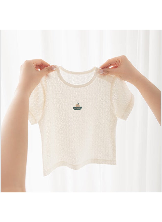 Cute Bear Uni Baby Cotton T-shirt Summer Thin Infant Short Sleeve Breathable Casual Children's Summer Outfit