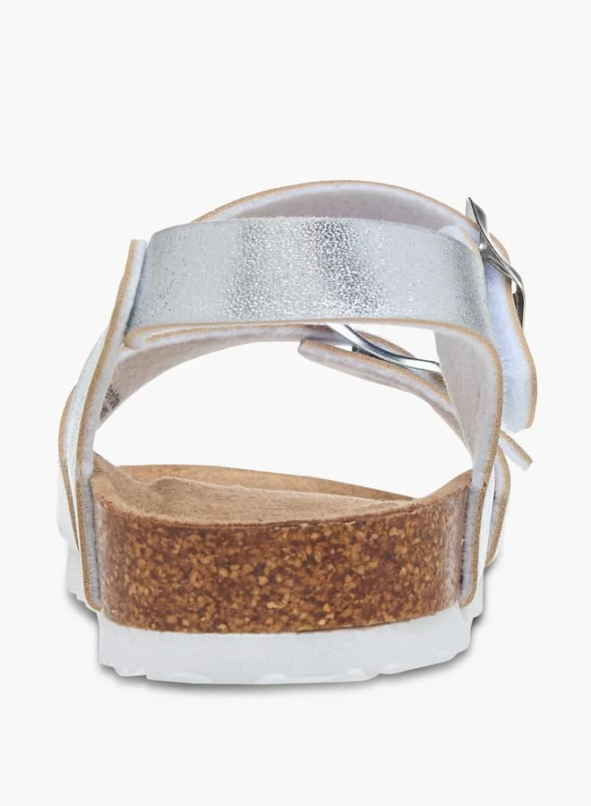 Flora Bella By Shoexpress Girls Solid Sandals With Hook And Loop Closure