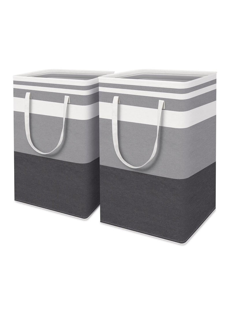 LEDIN Large Laundry Basket, Waterproof, Freestanding Laundry Hamper, Collapsible Tall Clothes Hamper with Extended Handles for Clothes Toys in the Dorm and Family (75L) - Image 1