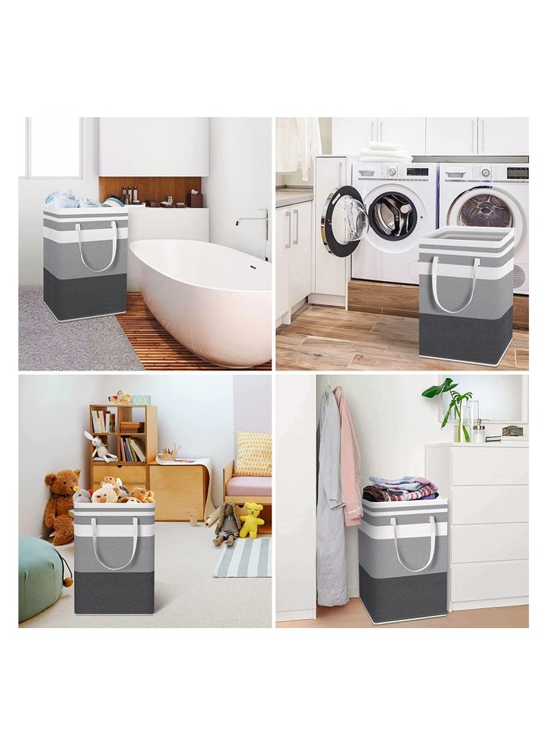 LEDIN Large Laundry Basket, Waterproof, Freestanding Laundry Hamper, Collapsible Tall Clothes Hamper with Extended Handles for Clothes Toys in the Dorm and Family (75L) - Image 5