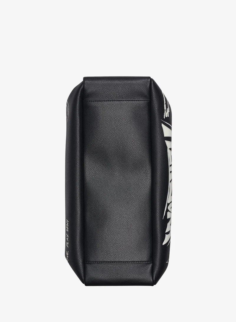 DKNY BLACK/SILVER Bryar Large Satchel for Women | Best Price UAE